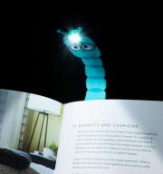 Flexilight Bookworm Teal piestiprināmā grāmatu lampa