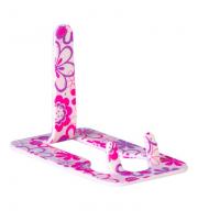 Flexistand Pink Flowers lasītāju, planšetdatoru un mobilo tālruņu statīvs