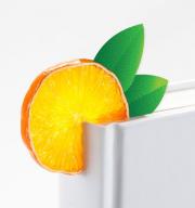 Grāmatzīme ar jautru Fruitmark Orange dizainu