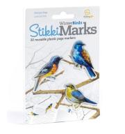 Stikki Marks Winter Birds Pašlīmējoša atkārtoti lietojama grāmatzīme